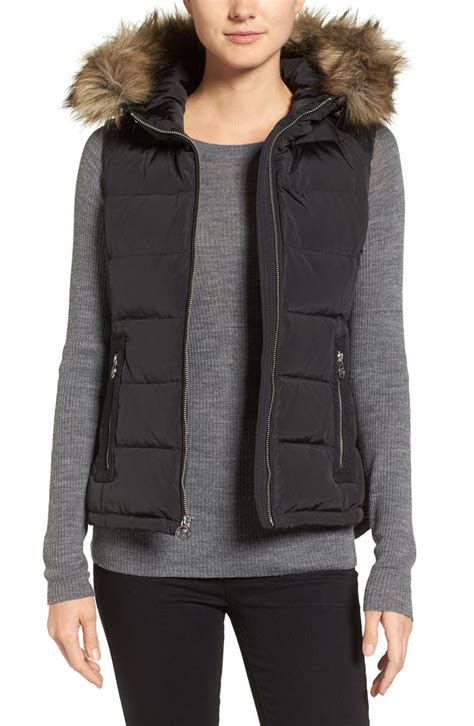 michael kors faux fur puffer vest|Michael Kors men's vest.